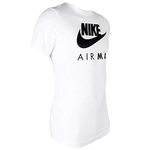 Nike Air Max - Camiseta de manga corta y cuello redondo, para hombre S-2 X L blanco blanco Large