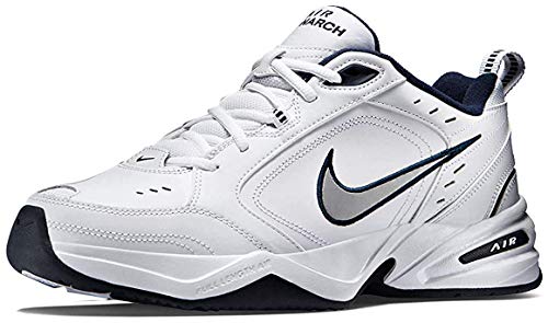 Nike Air Monarch IV, Zapatillas de Gimnasia Hombre, Blanco (White/Metallic Silver/Midnight Navy 102), 43 EU