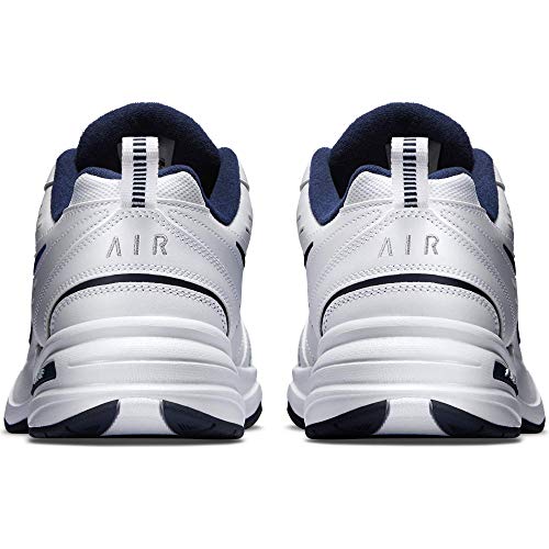 Nike Air Monarch IV, Zapatillas de Gimnasia para Hombre, Blanco (White/Metallic Silver/Midnight Navy 102), 42 EU Nike Air Monarch IV, Zapatillas de Gimnasia para Hombre, Blanco (White/Metallic Silver/Midnight Navy 102), 42 EU