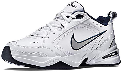 Nike Air Monarch IV, Zapatillas de Gimnasia para Hombre, Blanco (White/Metallic Silver/Midnight Navy 102), 42 EU Nike Air Monarch IV, Zapatillas de Gimnasia para Hombre, Blanco (White/Metallic Silver/Midnight Navy 102), 42 EU