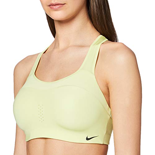 NIKE Alpha Bra Sujetador de Deporte, Mujer, Limelight/Quantum Moss/(Black), SA-C