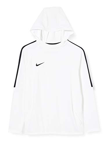 NIKE B NK Dry Acdmy18 Hoodie Po Sweatshirt, Niños, White/ Black/ White/ Black, S