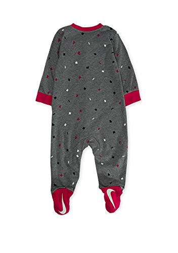 NIKE Babytooth Toss Footed Coverall Mono, Infantil, Gris Oscuro Jaspeado, 74
