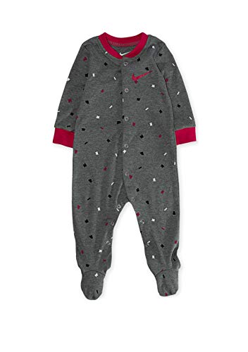 NIKE Babytooth Toss Footed Coverall Mono, Infantil, Gris Oscuro Jaspeado, 74