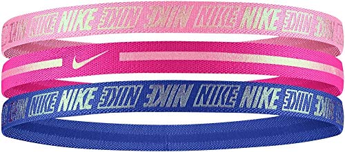 Nike - Bandas para el pelo (3 unidades), color rosa y azul Nike - Bandas para el pelo (3 unidades), color rosa y azul
