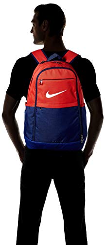 NIKE Brasilia - Mochila de entrenamiento, Unisex, Mochila, BA5892, Rojo/Azul Vacío/Blanco, MISC