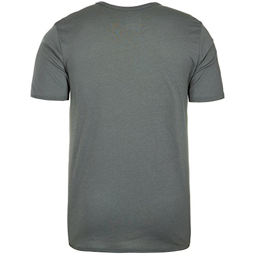 Nike Camiseta de manga corta para hombre, diseño con texto en inglés "Run Less Run More", color gris