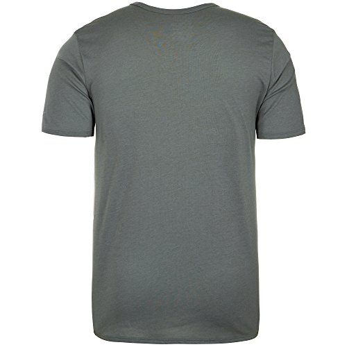 Nike Camiseta de manga corta para hombre, diseño con texto en inglés "Run Less Run More", color gris Nike Camiseta de manga corta para hombre, diseño con texto en inglés "Run Less Run More", color gris