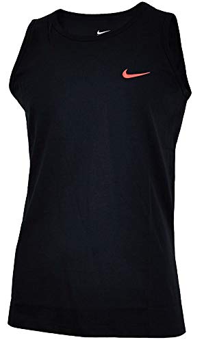 Nike Camiseta de tirantes para hombre, de entrenamiento, gimnasio negro negro Medium Nike Camiseta de tirantes para hombre, de entrenamiento, gimnasio negro negro Medium