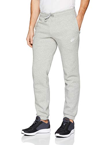 Nike CF FLC Club, Pantalones Deportivos para Hombre, Gris (Grey Heather/White), Large