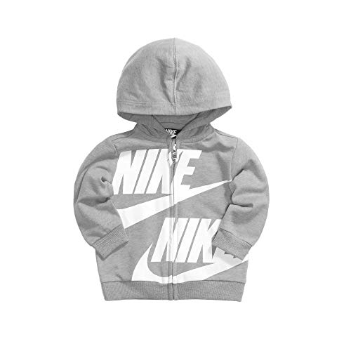 Nike Conjunto de sudadera con capucha, mono y pantalón para bebé, color gris oscuro - gris - 3 meses