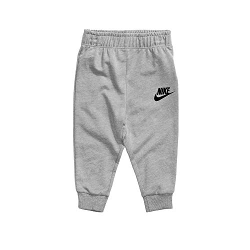 Nike Conjunto de sudadera con capucha, mono y pantalón para bebé, color gris oscuro - gris - 3 meses