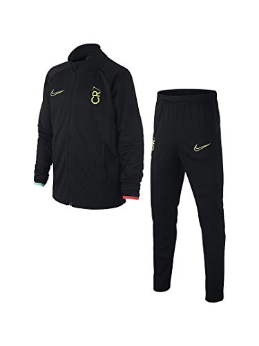 NIKE Cr7 B Nk Dry TRK Suit K Chándal, Niños, Black/Hyper turq/Laser Crimson/(Lemon Venom), S