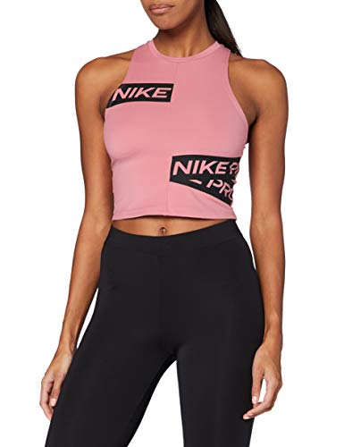 NIKE Crop Pp3 - Camiseta de Tirantes para Mujer, Mujer, CU4674, Desert Berry/Black, Large