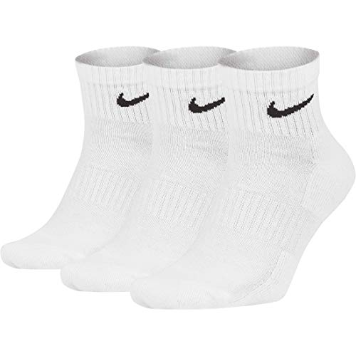 Nike Cushion Quarter Socks - Calcetines (3 unidades) negro/blanco M