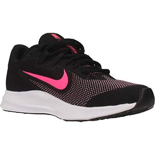 Nike Downshifter 9 (GS), Zapatillas de Atletismo, Negro (Black/Hyper Pink/White 000), 36 EU