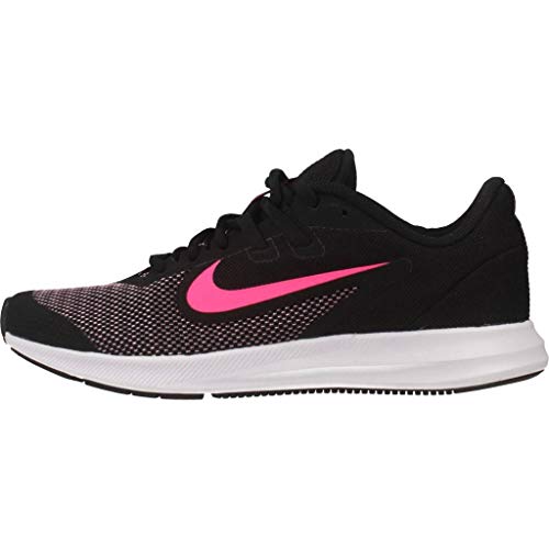 Nike Downshifter 9 (GS), Zapatillas de Atletismo, Negro (Black/Hyper Pink/White 000), 36 EU