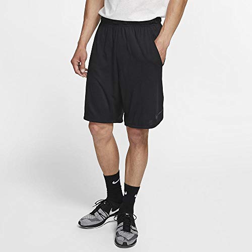 NIKE Dri-Fit Shorts Men Pantalones Cortos de Deporte, Hombre, Negro (Black/Dark Grey), S