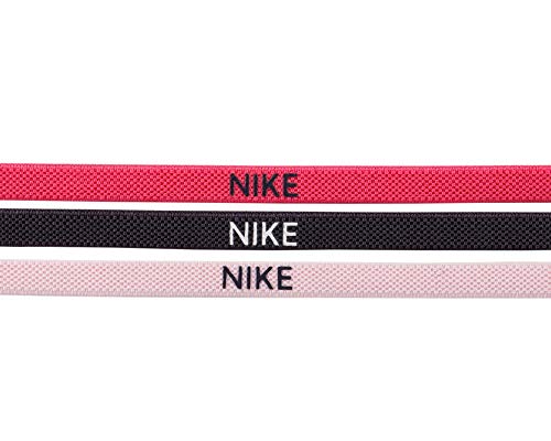 Nike Elastic Hairbands 3Pk Banda para la Cabeza, Unisex Adulto, (Spark Gridiron/Prism Pink), Talla Única