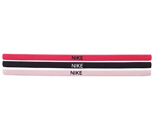 Nike Elastic Hairbands 3Pk Banda para la Cabeza, Unisex Adulto, (Spark Gridiron/Prism Pink), Talla Única