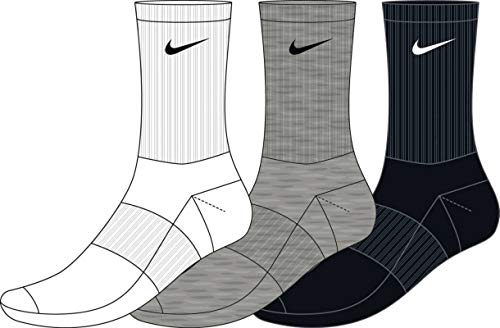 Nike Everyday Lightweight Crew Trainings Socks (3 Pairs), Calcetines Hombre, Multicolor, 38–42 (Talla del fabricante: M) Nike Everyday Lightweight Crew Trainings Socks (3 Pairs), Calcetines Hombre, Multicolor, 38–42 (Talla del fabricante: M)