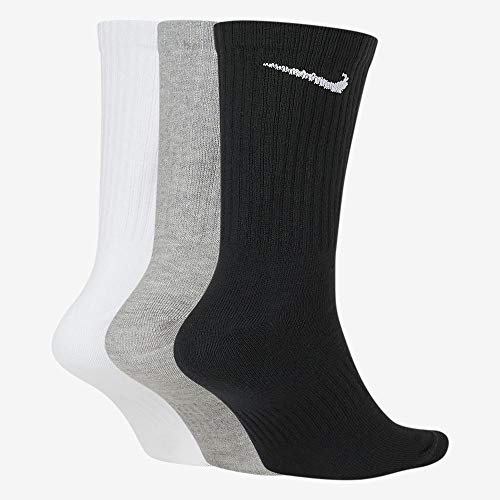 Nike Everyday Lightweight Crew Trainings Socks (3 Pairs), Calcetines Hombre, Multicolor, 38–42 (Talla del fabricante: M)