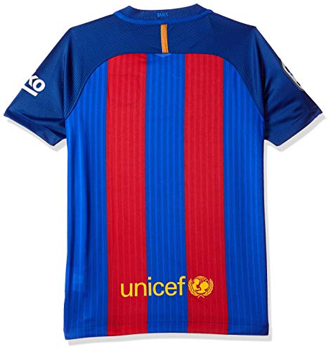 Nike FC Barcelona Yth Ss Hm Stadium Jsy, Camiseta de manga corta para niño, Azul (Sport Royal / Gym Red / University Gold), XS