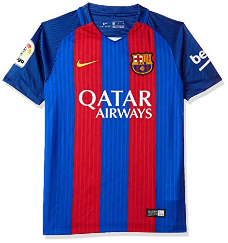 Nike FC Barcelona Yth Ss Hm Stadium Jsy, Camiseta de manga corta para niño, Azul (Sport Royal / Gym Red / University Gold), XS