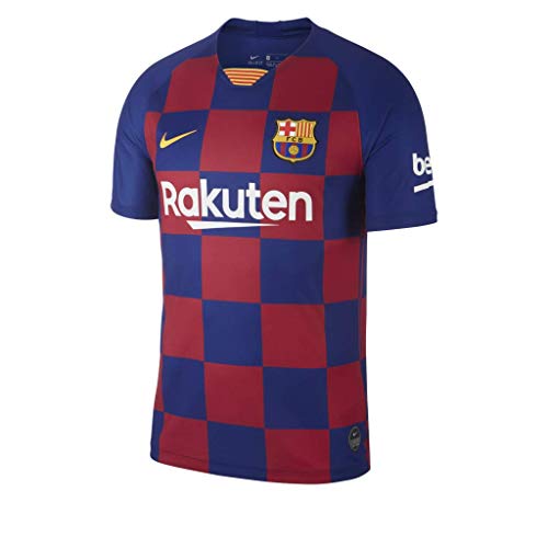 NIKE FCB Y Nk BRT Stad JSY SS Hm Camiseta, Unisex niños, Deep Royal Blue/Varsity Maize, S