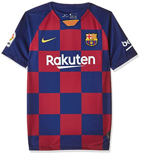 NIKE FCB Y Nk BRT Stad JSY SS Hm Camiseta, Unisex niños, Deep Royal Blue/Varsity Maize, S