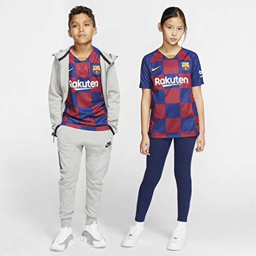 NIKE FCB Y Nk BRT Stad JSY SS Hm Camiseta, Unisex niños, Deep Royal Blue/Varsity Maize, S