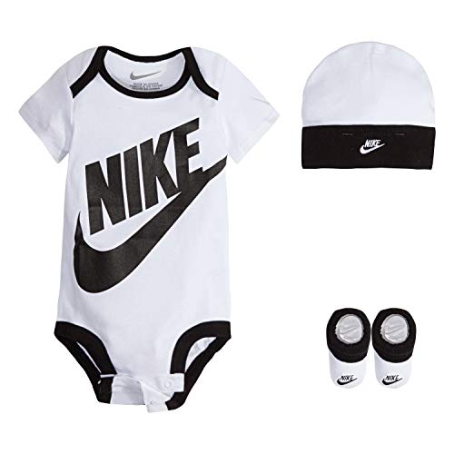 NIKE Futura Logo 3pc Set Camiseta, Blanco (White), (Talla del Fabricante: 74/80) Unisex Niños