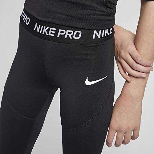 NIKE G NP Tght Pantalones de Deporte, Niñas, Black/Black/Black/(White) (c/O), XL NIKE G NP Tght Pantalones de Deporte, Niñas, Black/Black/Black/(White) (c/O), XL