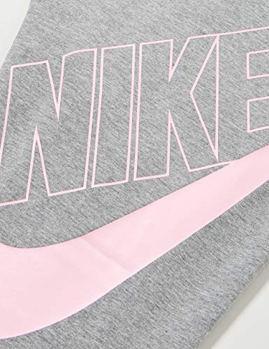 NIKE G NSW Favorites Gx Legging Sport Trousers, Niñas, Carbon Heather/Pink, 14 años