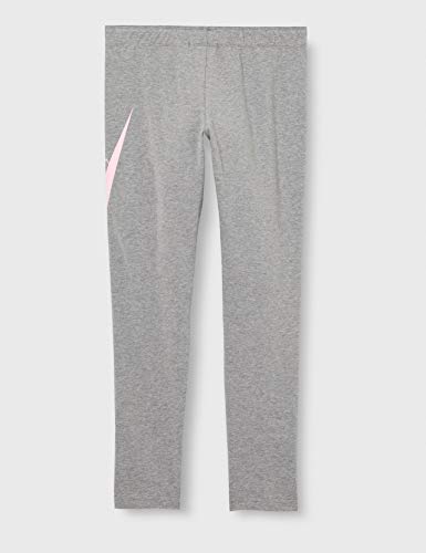 NIKE G NSW Favorites Gx Legging Sport Trousers, Niñas, Carbon Heather/Pink, 14 años