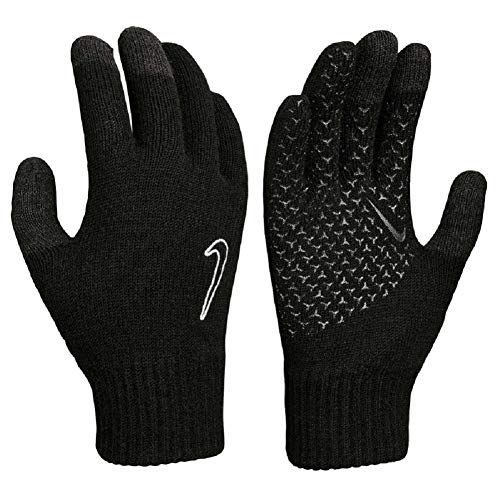 Nike Guantes de punto Tech and Grip negro, blanco L/XL