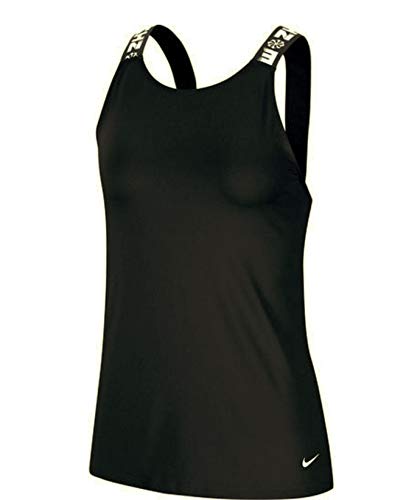 NIKE Icnclsh Elastkia - Camiseta de Tirantes para Mujer, Color Negro y Blanco (Talla del Fabricante: XS) NIKE Icnclsh Elastkia - Camiseta de Tirantes para Mujer, Color Negro y Blanco (Talla del Fabricante: XS)