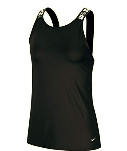 NIKE Icnclsh Elastkia - Camiseta de Tirantes para Mujer, Color Negro y Blanco (Talla del Fabricante: XS)