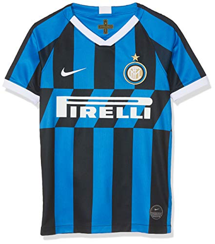 NIKE Inter Y Nk BRT Stad JSY SS Hm Camiseta, Unisex niños, Blue Spark/White, M NIKE Inter Y Nk BRT Stad JSY SS Hm Camiseta, Unisex niños, Blue Spark/White, M