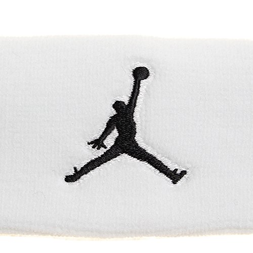 NIKE Jumpman Headband Cinta, Hombre, Multicolor (Blanco/Negro), Talla Única