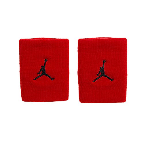 NIKE Jumpman Wristband Muñequera, Unisex Adulto, Multicolor (Gym Red/bla), Talla Única