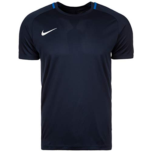 NIKE M NK Dry Acdmy18 Top SS T-Shirt, Hombre, Obsidian/Royal Blue/White, M