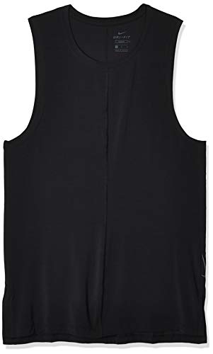 NIKE M Nk Dry Tank Yoga Camiseta sin Mangas, Hombre, Black/(Black), L