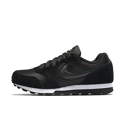 Nike MD Runner 2, Zapatillas de Running Mujer, Negro (Black / Black-White), 37.5 EU