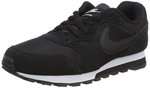 Nike MD Runner 2, Zapatillas de Running Mujer, Negro (Black / Black-White), 39 EU