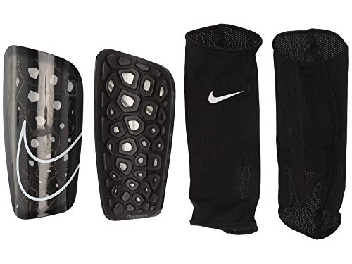 NIKE Nk Merc Lt Grd H Espinilleras de Fútbol, Unisex Adulto, Negro (Black/Black/White), M NIKE Nk Merc Lt Grd H Espinilleras de Fútbol, Unisex Adulto, Negro (Black/Black/White), M