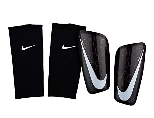 NIKE Nk Merc Lt Grd H Espinilleras de Fútbol, Unisex Adulto, Negro (Black/Black/White), M