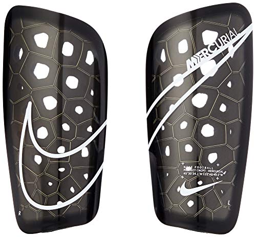 NIKE Nk Merc Lt Grd H Espinilleras de Fútbol, Unisex Adulto, Negro (Black/Black/White), M