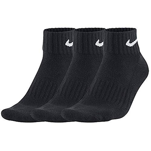 Nike One Quarter Socks 3PPK Value Calcetines para Hombre, Negro (BLACK/WHITE), 38-42 Nike One Quarter Socks 3PPK Value Calcetines para Hombre, Negro (BLACK/WHITE), 38-42