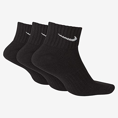 Nike One Quarter Socks 3PPK Value Calcetines para Hombre, Negro (BLACK/WHITE), 38-42 Nike One Quarter Socks 3PPK Value Calcetines para Hombre, Negro (BLACK/WHITE), 38-42